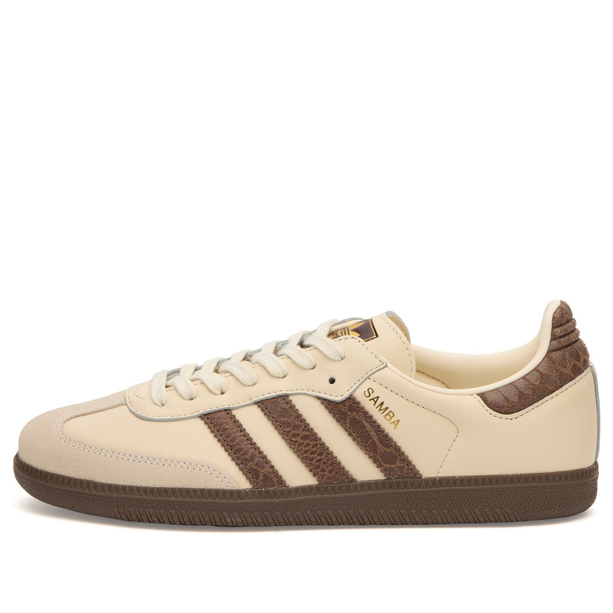 Adidas Women's Samba OG Sneakers in Cream White/Earth Strata/Maroon