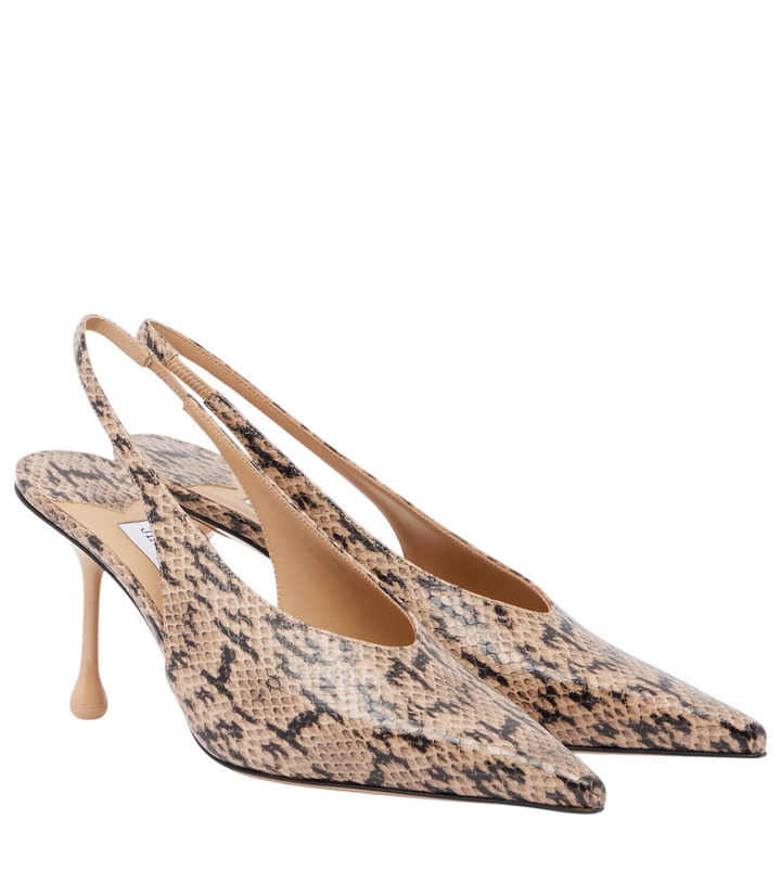 Photo: Jimmy Choo Isa snake-effect leather slingback pumps