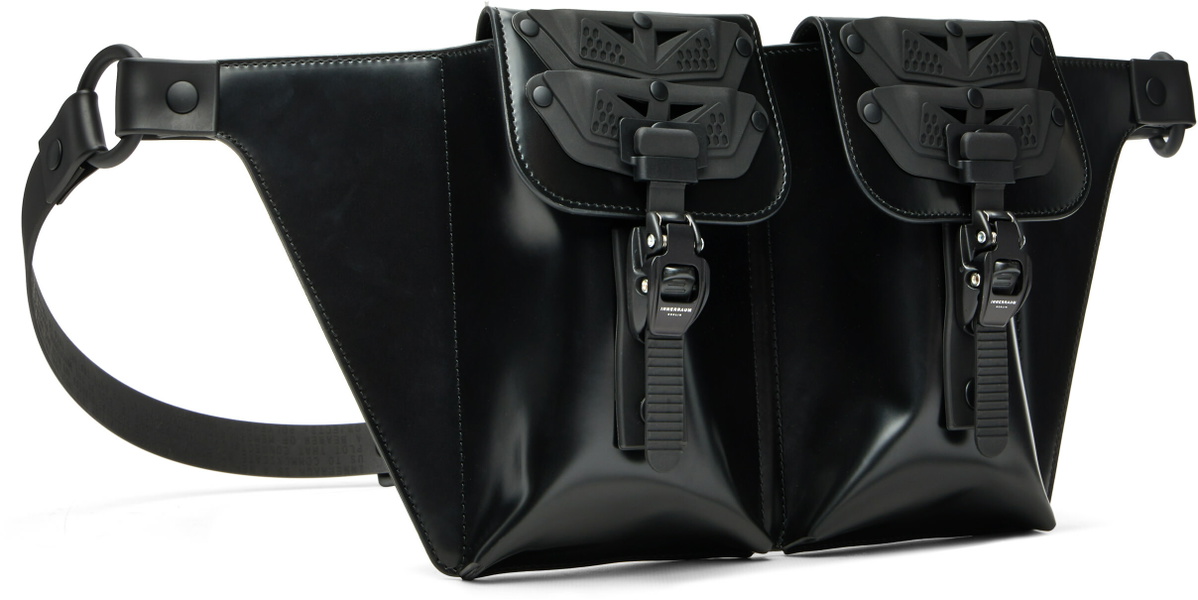 Innerraum Black Object U02 Double Pocket Crossbody Bag