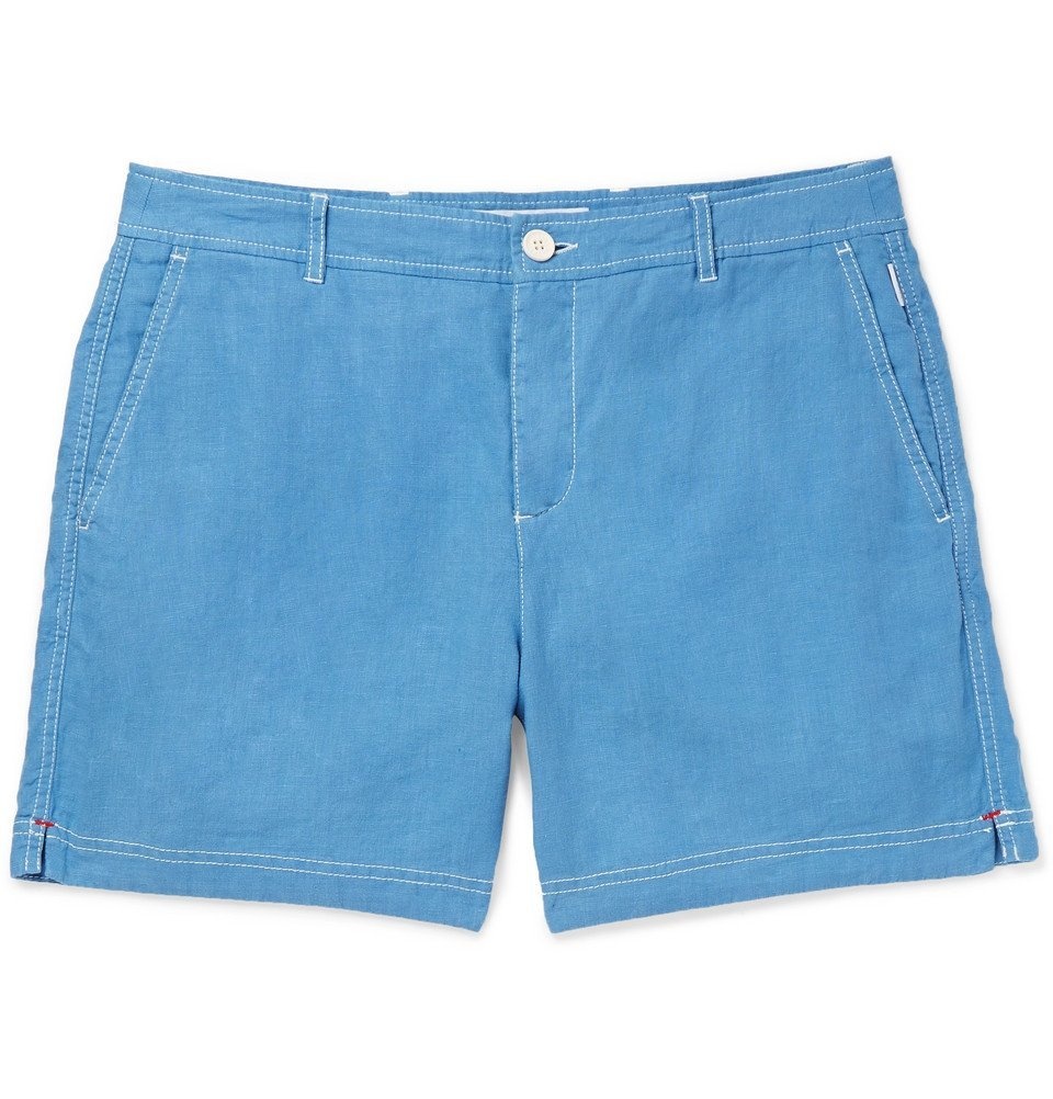 Orlebar Brown - Linen Shorts - Men - Blue Orlebar Brown