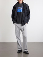 Satoshi Nakamoto - Don’t Forget to Smile Logo-Print Cotton-Jersey T-Shirt - Black