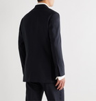 Rubinacci - Double-Breasted Satin-Trimmed Virgin Wool Tuxedo Jacket - Blue