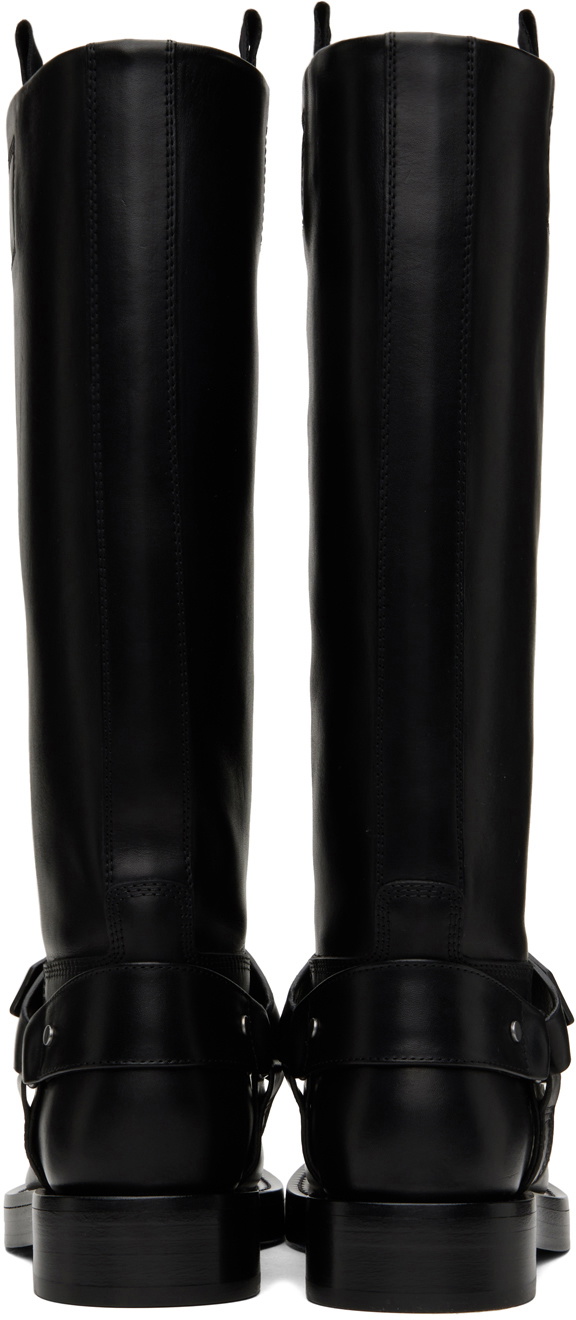 Burberry Black Saddle Tall Boots