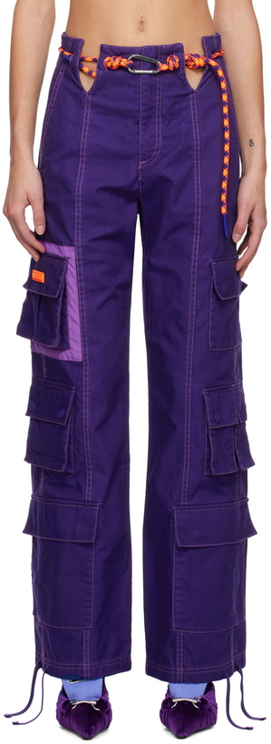 Photo: adidas x IVY PARK Purple Belted Cargo Pants