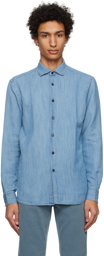 ZEGNA Indigo Button-Down Shirt