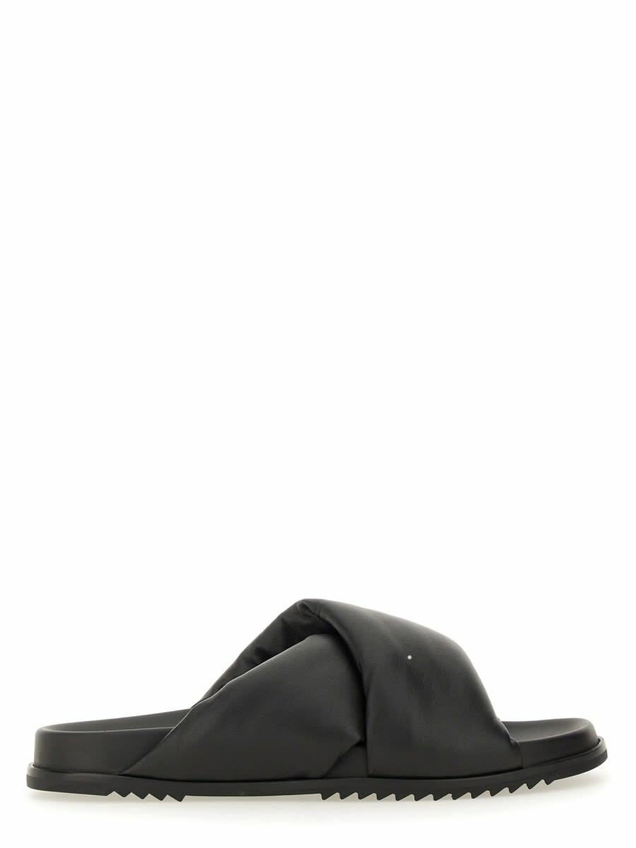 【関税&送料込】Rick Owens Leather Slide Sandal RICK OWENS - SHOES - Rick Owens