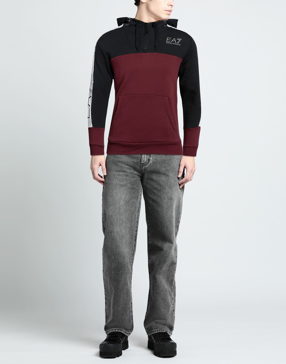Ea7 Mens Sweatshirt Burgundy