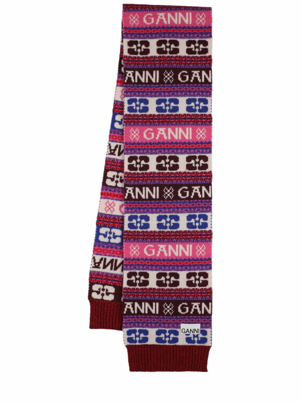 Photo: GANNI - Graphic Wool Blend Scarf