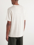 Mr P. - Striped Linen T-Shirt - Neutrals
