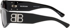 Balenciaga Black Bossy Cat Eye Strass Sunglasses