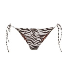 Reina Olga Miami zebra-print bikini bottoms