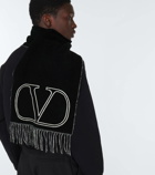 Valentino Garavani Vlogo wool and cashmere jacquard scarf