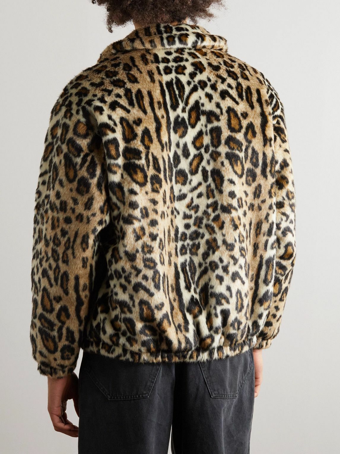 Wacko Maria - Leopard-Print Faux Fur Coat - Brown Wacko Maria