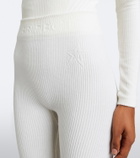 Perfect Moment Ribbed-knit ski leggings