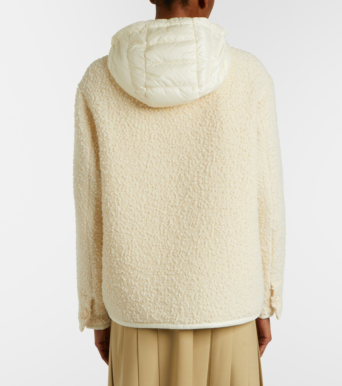 Moncler Hylesine wool and cotton-blend down jacket