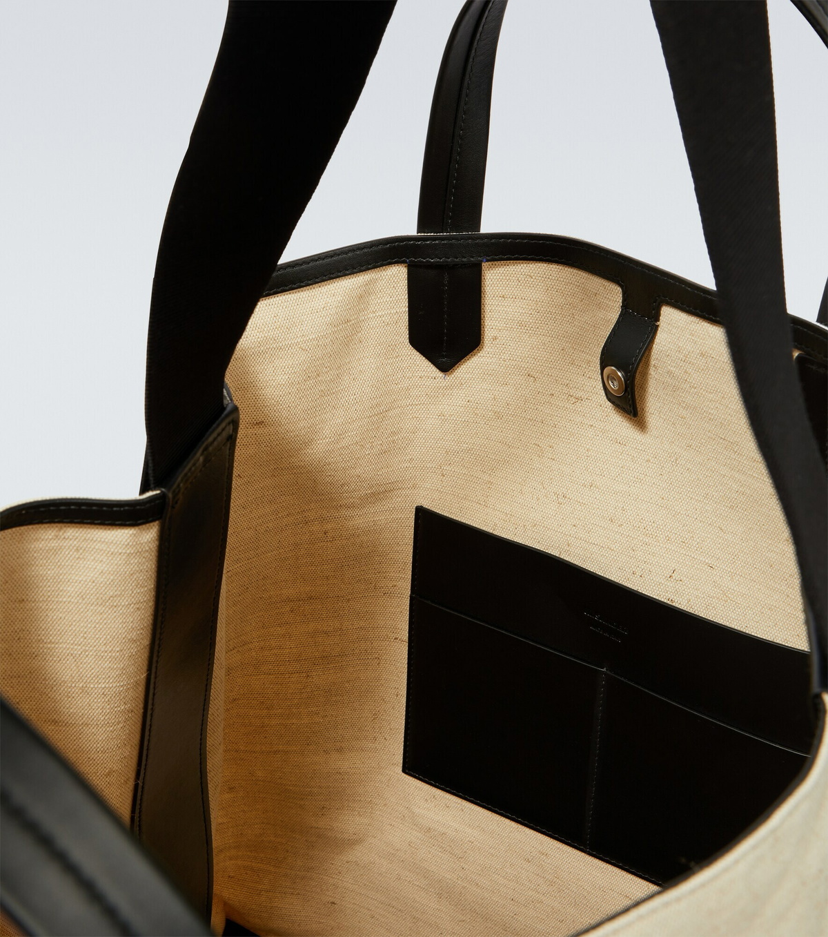 Jil Sander - Logo cotton and linen tote bag