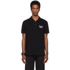 Alexander McQueen Black Butterfly Skull Polo