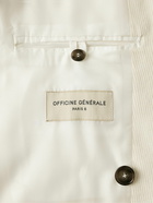 Officine Générale - Leon Double-Breasted Garment-Dyed Cotton-Blend Corduroy Suit Jacket - Neutrals