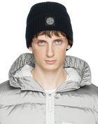 Stone Island Navy Wool Beanie