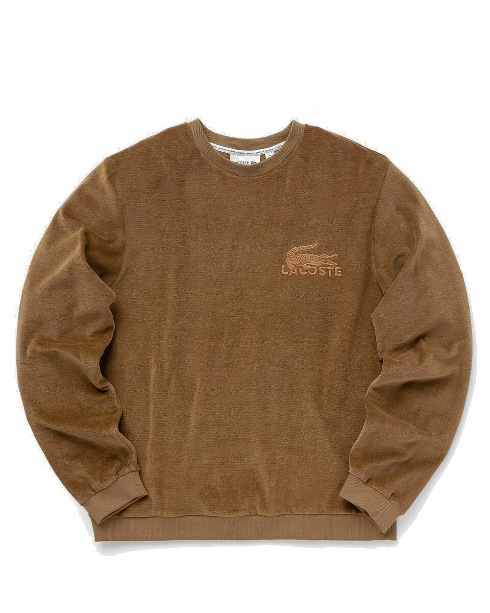 Photo: Lacoste Loungewear Sweatshirt Brown - Mens - Sleep  & Loungewear