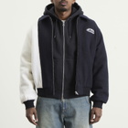 Arte Men's Wool Varsity Jacket in Blue/White