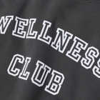 Sporty & Rich Wellness Club Flocked Crew Sweat in Faded Black