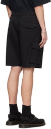Lownn Black Bellows Pockets Shorts