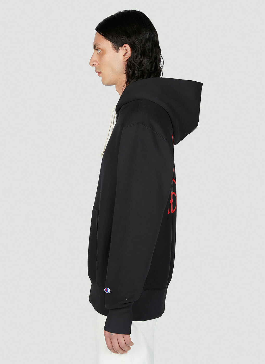 Boys black champion discount hoodie