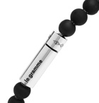 Le Gramme - Sterling Silver Beaded Bracelet - Black