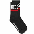 GCDS Men's Logo Socks in Nero