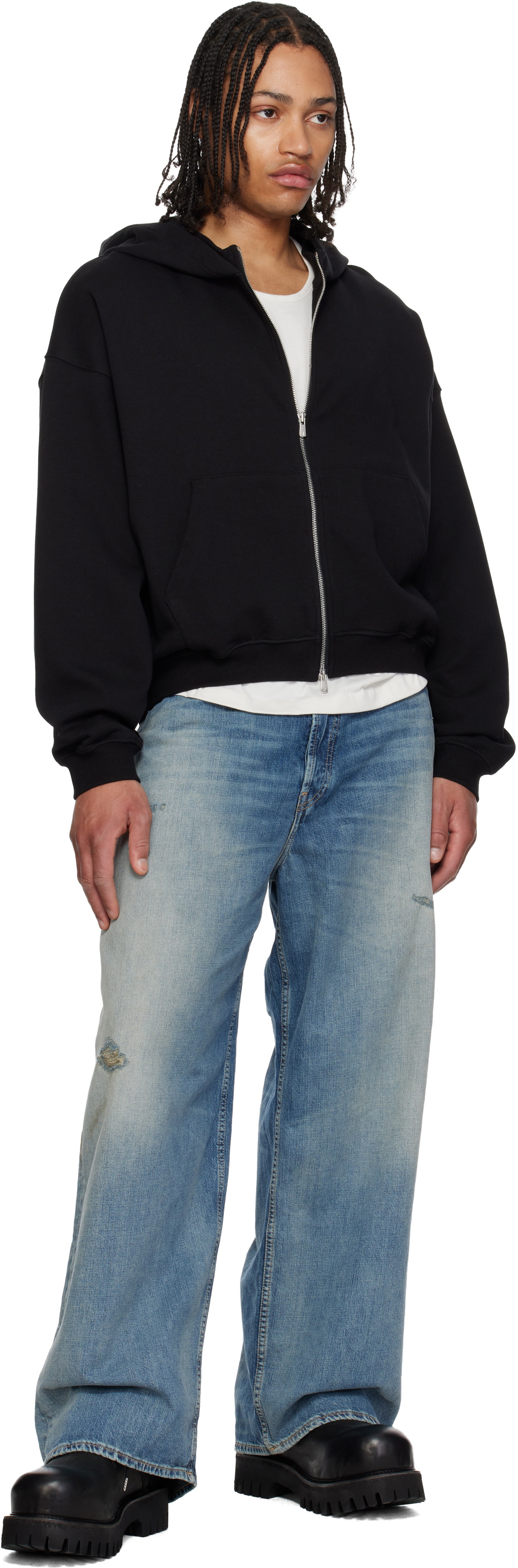 FFFPOSTALSERVICE Black RH Zip Up Hoodie