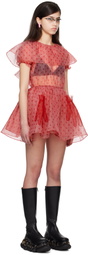 I'm Sorry by Petra Collins SSENSE Exclusive Red JennyFax Edition Tulle Minidress