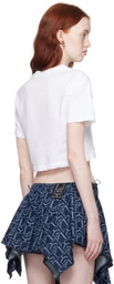 Ludovic de Saint Sernin White Crystal-Cut T-Shirt
