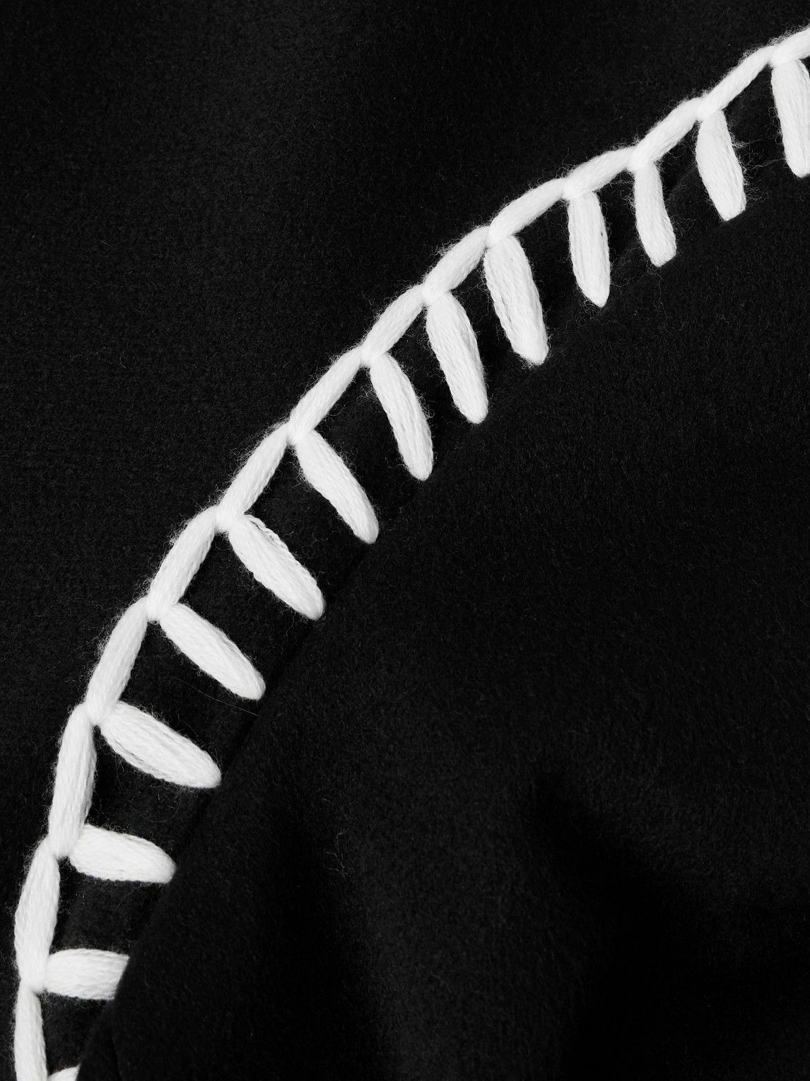 Alexander McQueen - Embroidered Wool Bomber Jacket - Black
