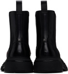 Hugo Black Polished Leather Chelsea Boots