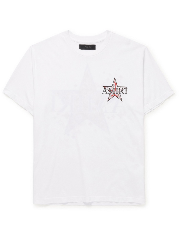 Photo: AMIRI - Logo-Print Cotton-Jersey T-Shirt - White