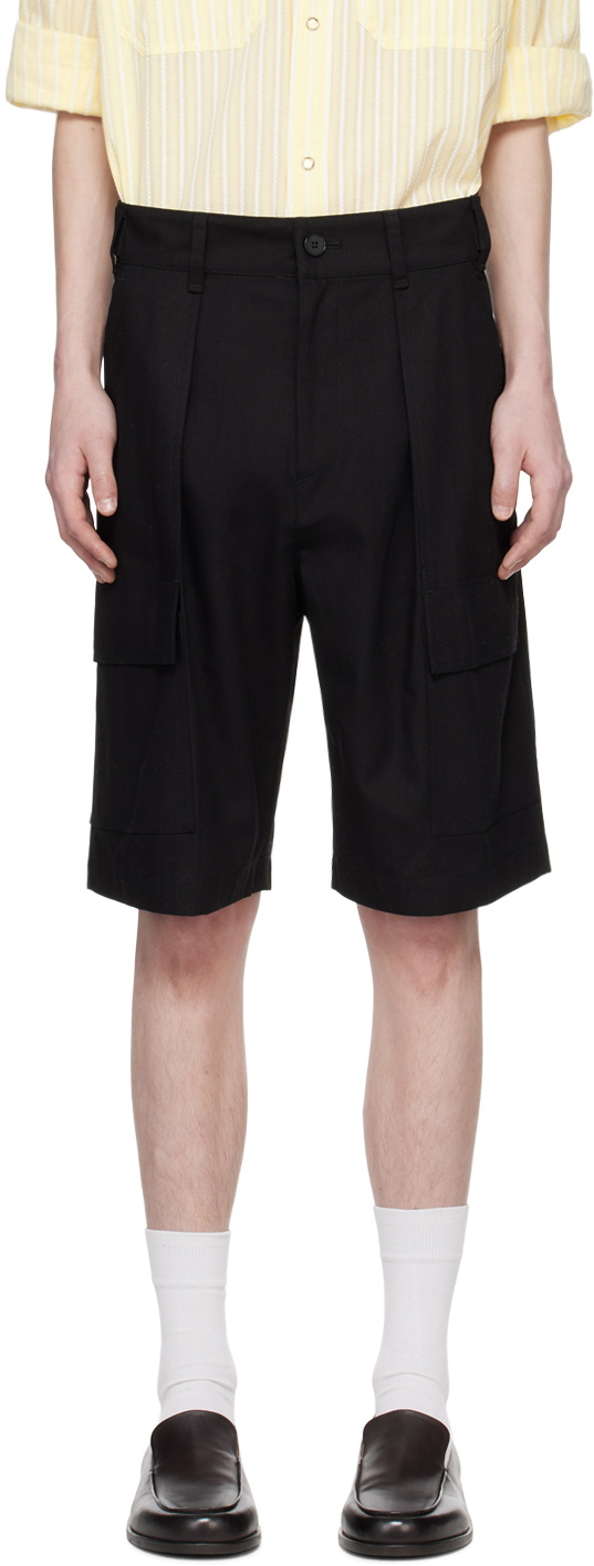 AFTER PRAY Black Cargo Shorts