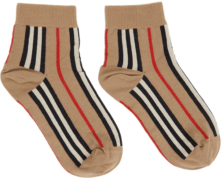 Photo: Burberry Beige Intarsia Ankle Socks