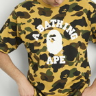 A Bathing Ape Men's 1St Camo College T-Shirt in Yellow