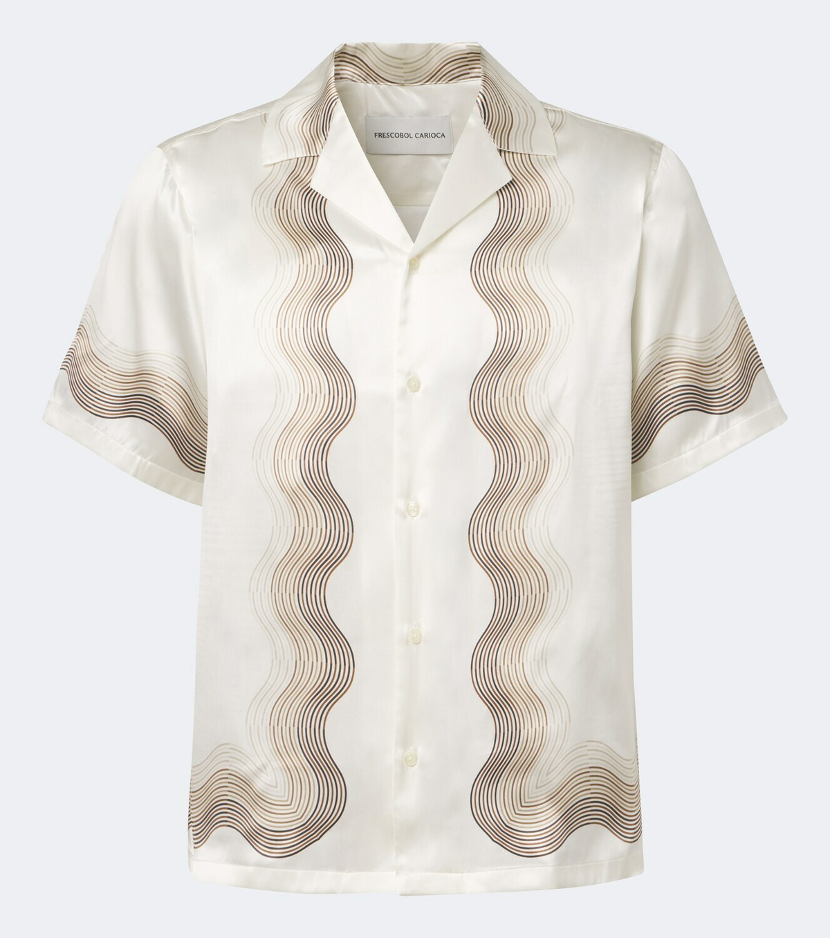 Frescobol Carioca Printed silk bowling shirt