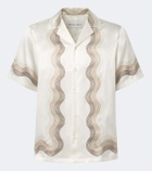 Frescobol Carioca Printed silk bowling shirt