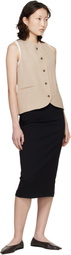 Loulou de Saison Beige Paco Tailored Waistcoat