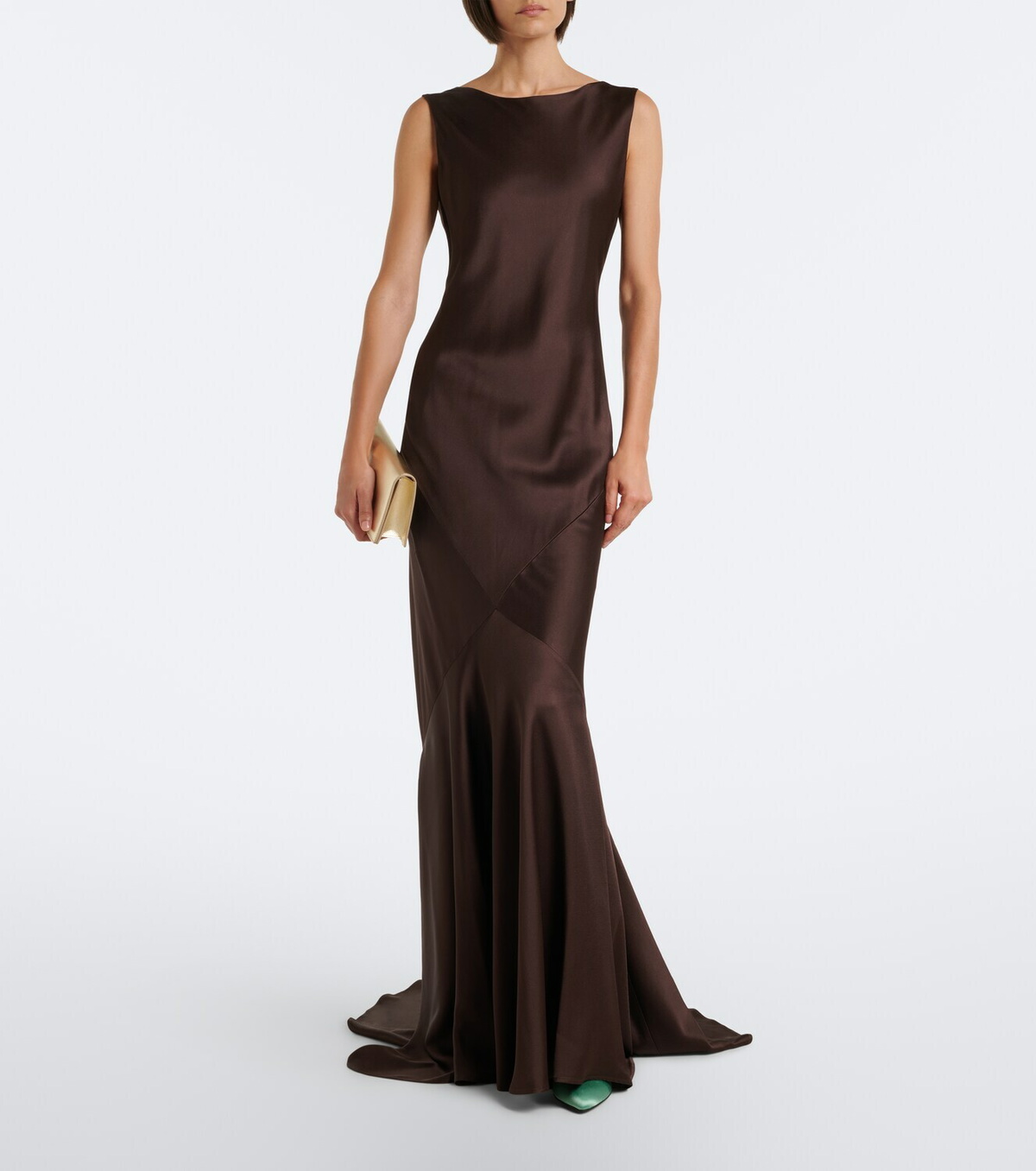 Max Mara Open-back satin maxi dress