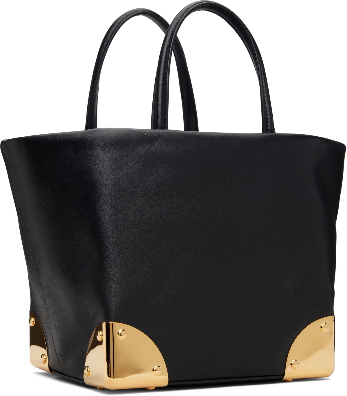sacai Black Corner Metal Small Tote