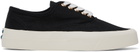 Maison Kitsuné Black Canvas Laced Sneakers