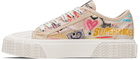 Marc Jacobs Beige 'The Punk Scribble' Sneakers