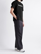 A.P.C. - Sacai Kiyo Zip-Detailed Logo-Print Cotton-Jersey T-Shirt - Black - M