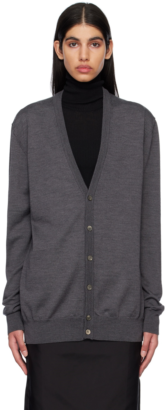 WARDROBE.NYC Gray Button Cardigan WARDROBE.NYC