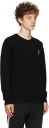 Alexander McQueen Black Cashmere Beaded Skull Sweater