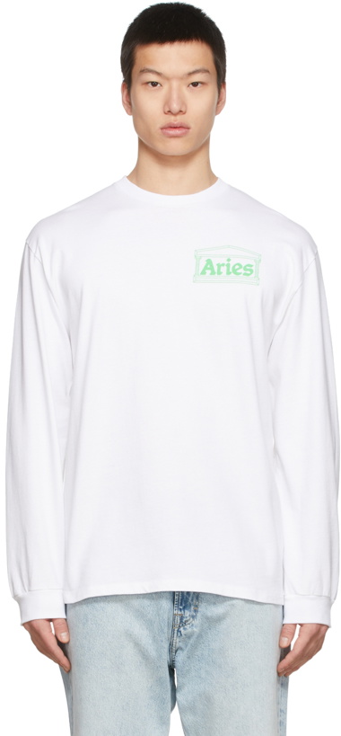 Photo: Aries White Temple Long Sleeve T-Shirt